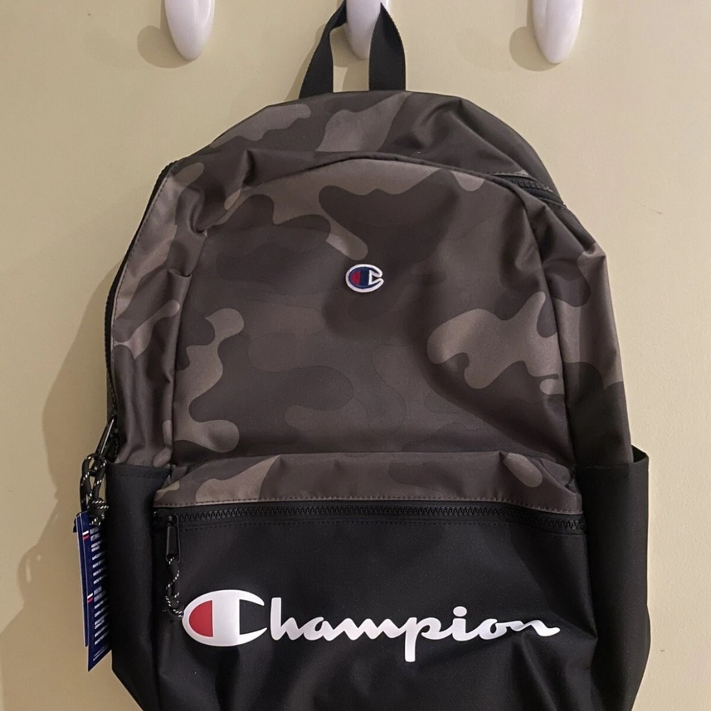 Champion unisex adult Manuscript Backpacks, Green Grid Camo, One Size US
